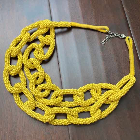 Chain link bead necklace 💛 beautiful yellow - Picture 7 of 7